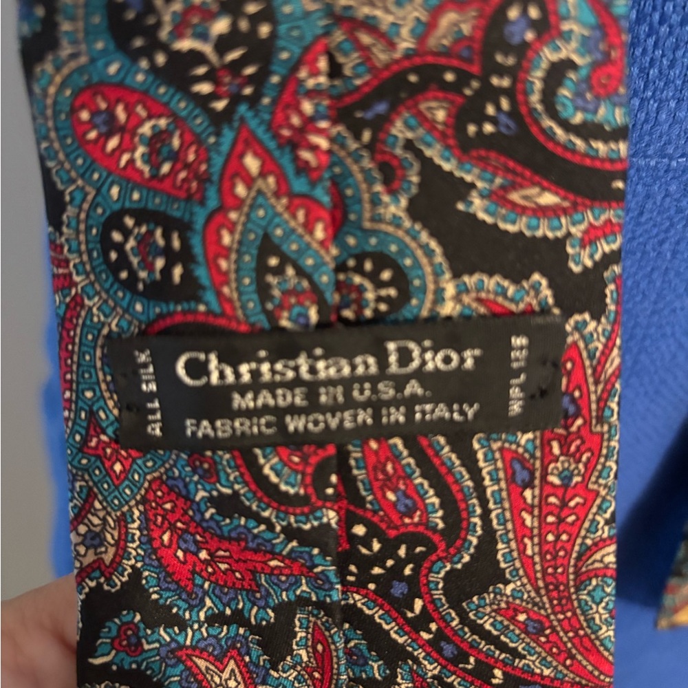 Vintage Christian Dior Paisley Print Tie